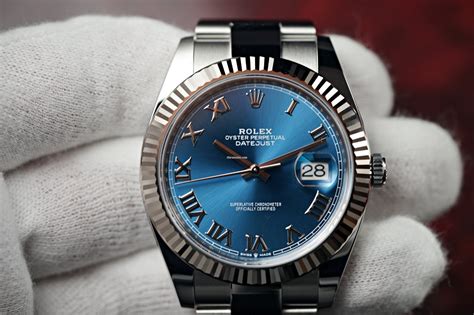 rolex oyster perpetual datejust blue face 39|Rolex Oyster Perpetual Datejust 41.